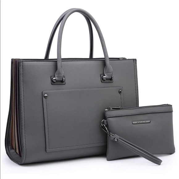 dasein Handbags - Designer Satchel and Wristlet Handbag Purse Set